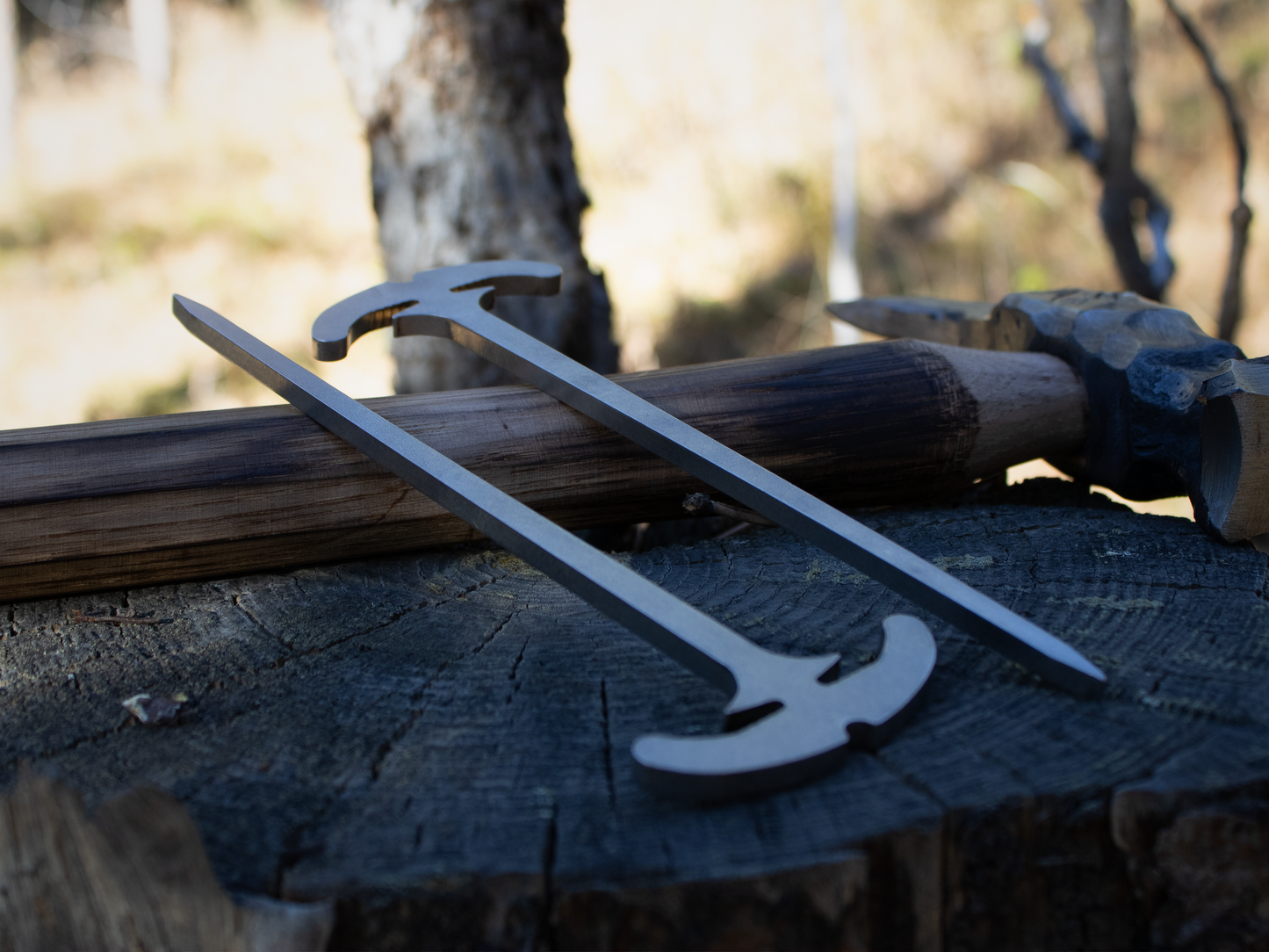 Claymore Tent Stake™ - (Self Tensioning, Easy Push/Pull Design)